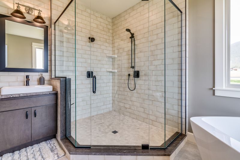 Contemporary Bathroom with Glass Shower